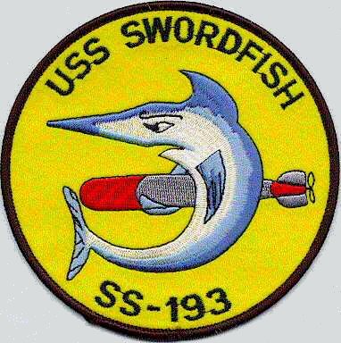 USS Swordfish  (SS-193) Ships Patch